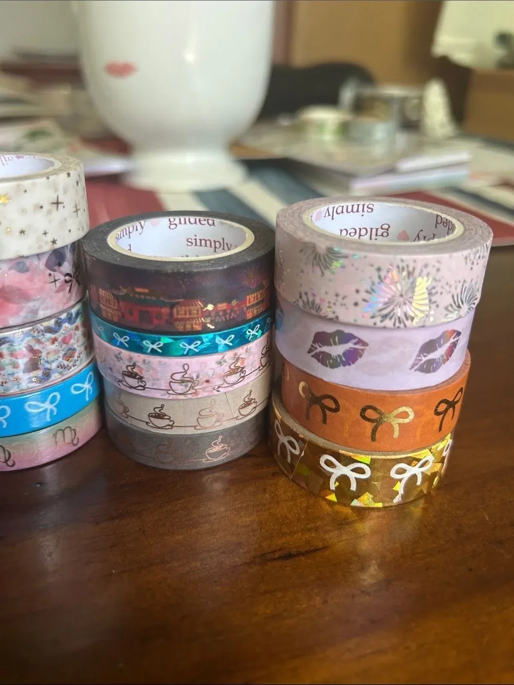Simply Gilded assorted  Tape Bundle - Pink, Yellow, Teal, Brown, Cream 18 items